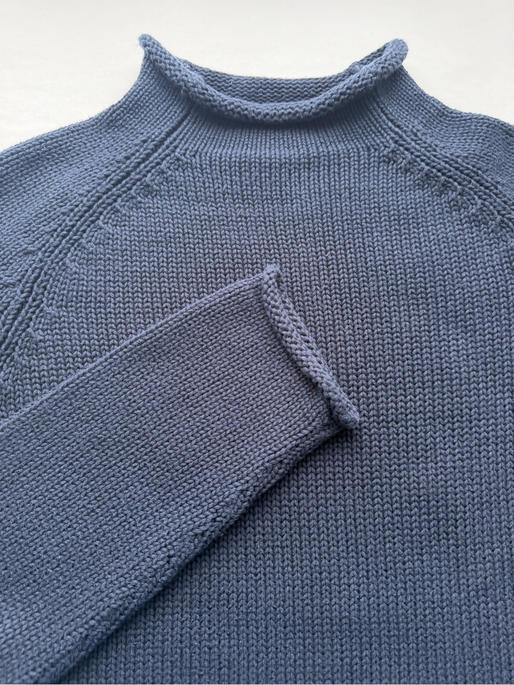Vintage 90s J. Crew 1988 Cotton Rollneck Sweater Black Size M Style 61156 - Picture 6 of 12